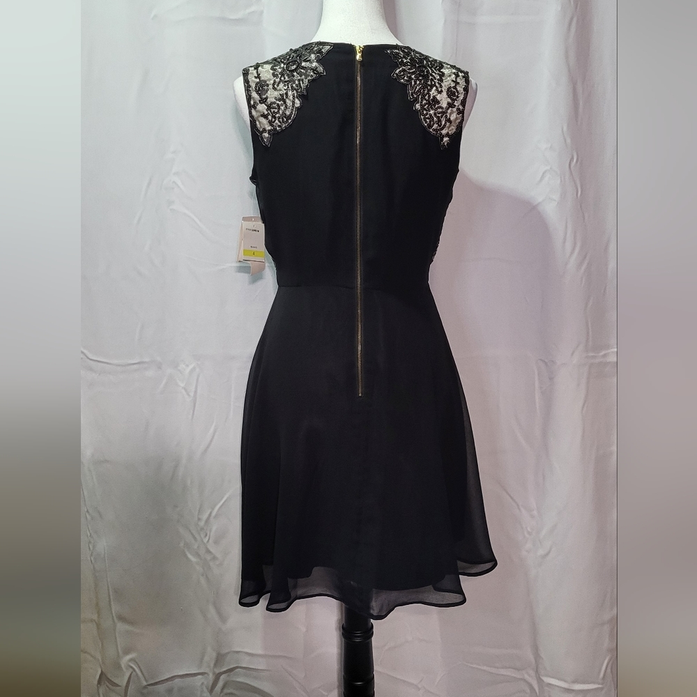 J. Taylor Women's Black NWT Sequins Sleeveless Formal Mini Dress Size 4 (Small) - Picture 11 of 13
